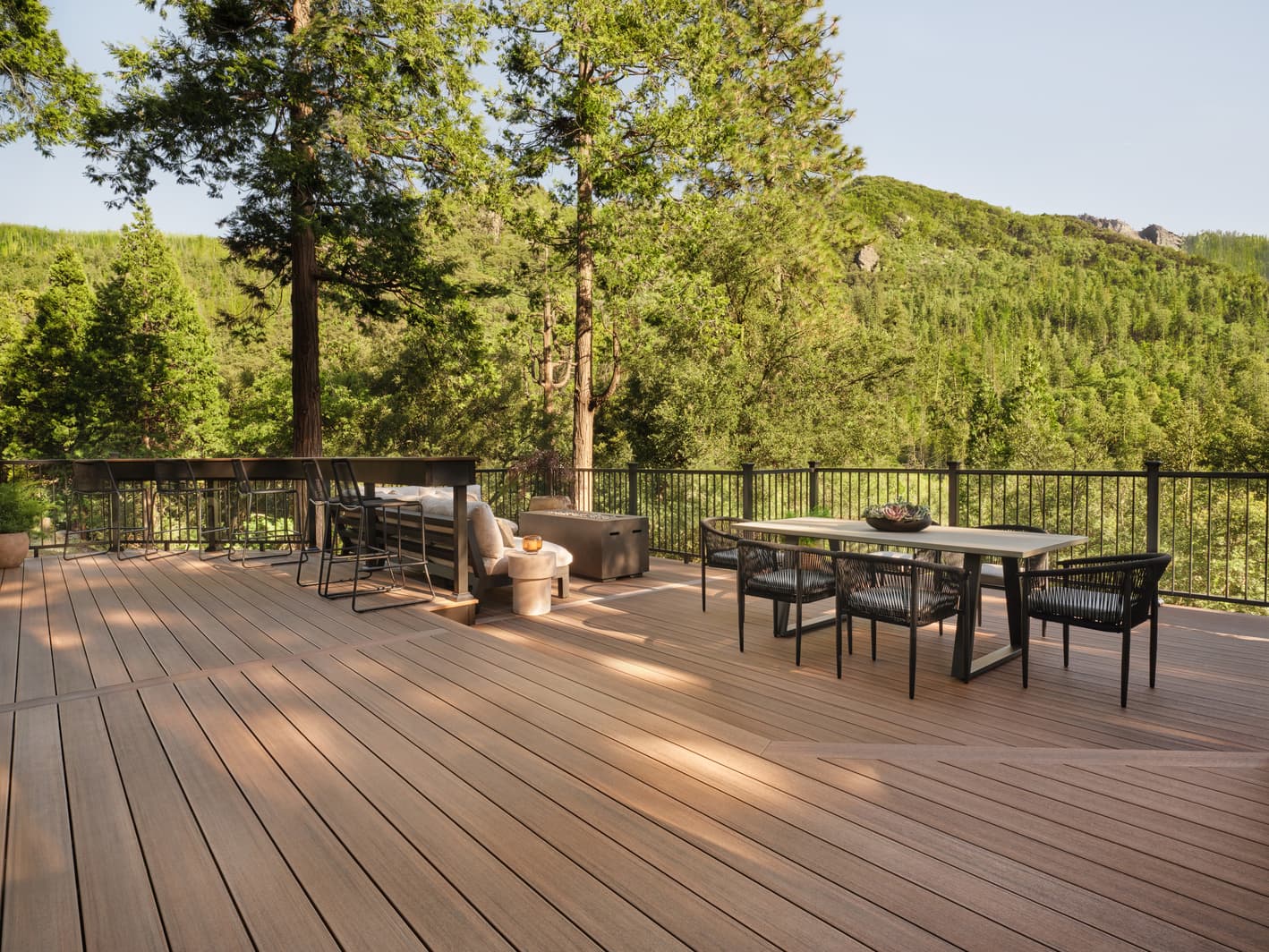 TimberTech Vintage English Walnut decking beauty shot